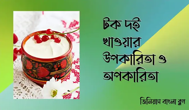 টক দই খাওয়ার উপকারিতা ও অপকারিতা
