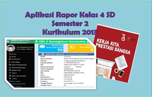 Aplikasi Rapor  KK 2013  Kelas 4 Semester 2 