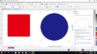 Cara Mudah Membuat Objek Kotak dan Lingkaran Di CorelDRAW