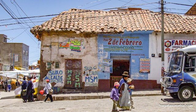 Copacabana no Lago Titicaca na Bolívia