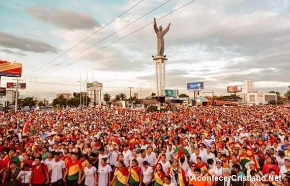 Manifestación de cristianos en Bolivia