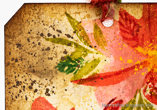 Layers of ink - Inky Poinsettia Tag Tutorial by Anna-Karin Evaldsson.