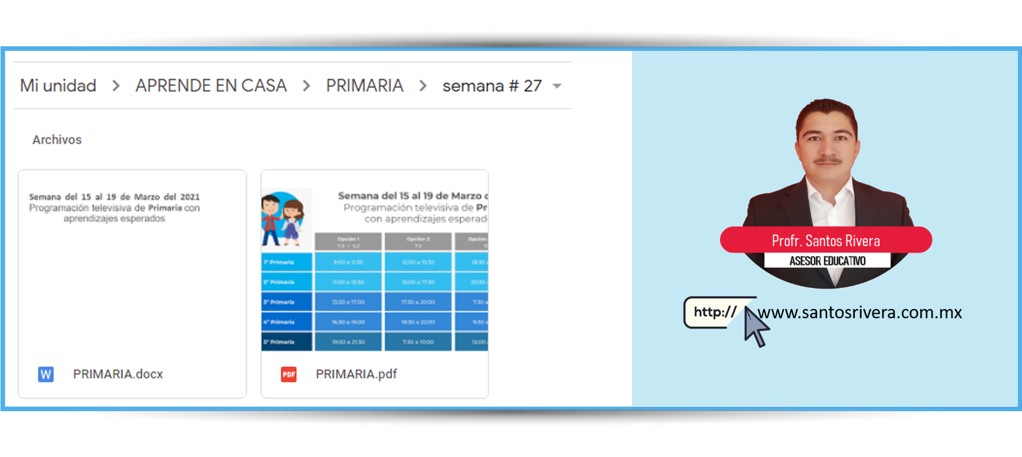 Aprendizajes esperados Semana # 27 Aprende en Casa III Primaria