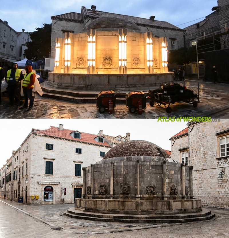 Canto Bight laser fountain