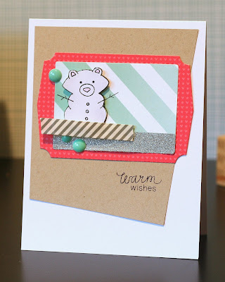 Snow bear card by Ashely Marcu for Newton's Nook Designs