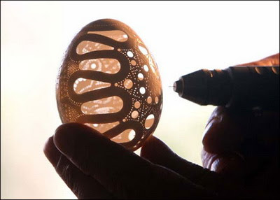 Laser Engraved Carved Eggs