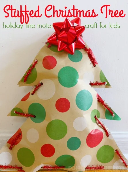 christmas tree fine motor skills craft