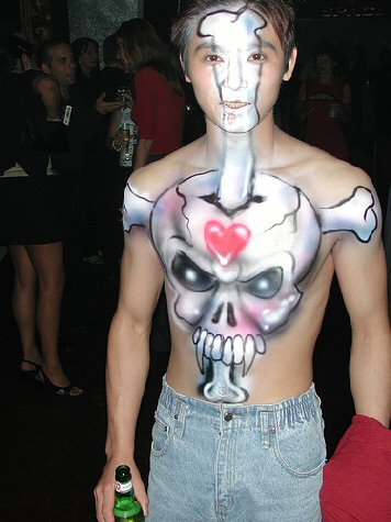 body painting skeleton,body painting, 