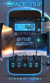 Screenshots of the Space Trip GO Dynamic for Android mobile, tablet, and Smartphone.