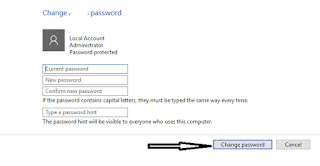 old password change into New password