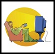 Hombre viendo la tele