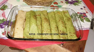 PANQUECAS DE ESPINAFRE COM KEFIR DE LEITE