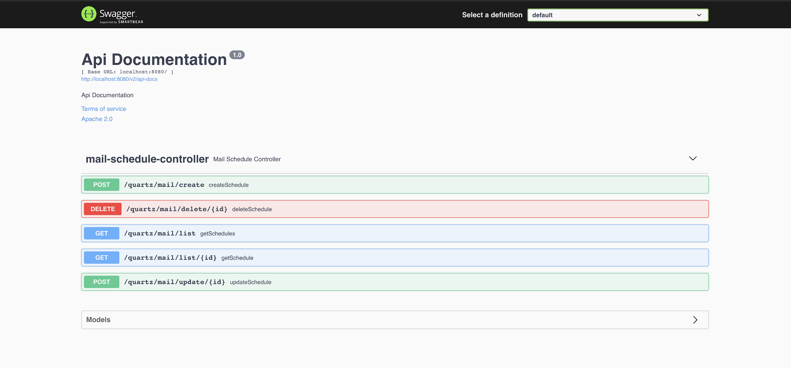 spring boot swagger example value