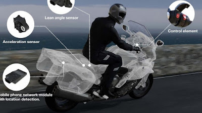 What is the eCall system for motorcycles?