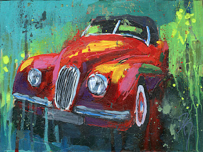 art painting automotive sports car British