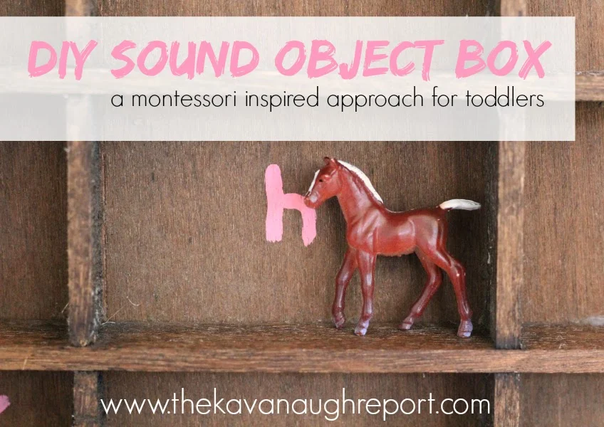 This DIY Montessori sound object box is an easy way for children to practice letter sounds. By matching small objects, which children love, to their letters it reinforces the letter shape and sound. 