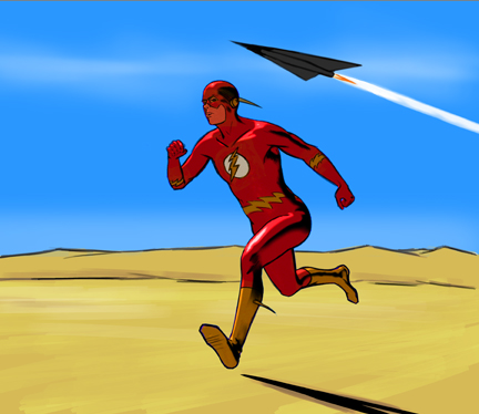 Teen Flash vs Jet Plane Illustrated by Fred on 5 04 2012 0 comments