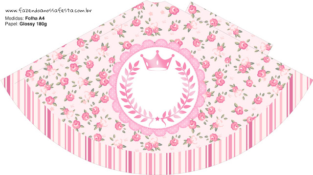 Pink Crown in Shabby Chic Free Party Printables.