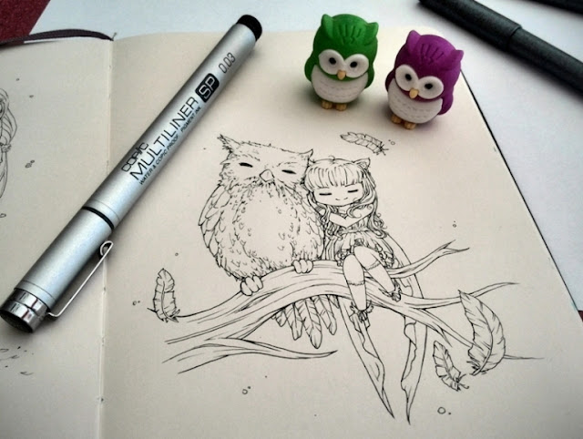 Owl drawing