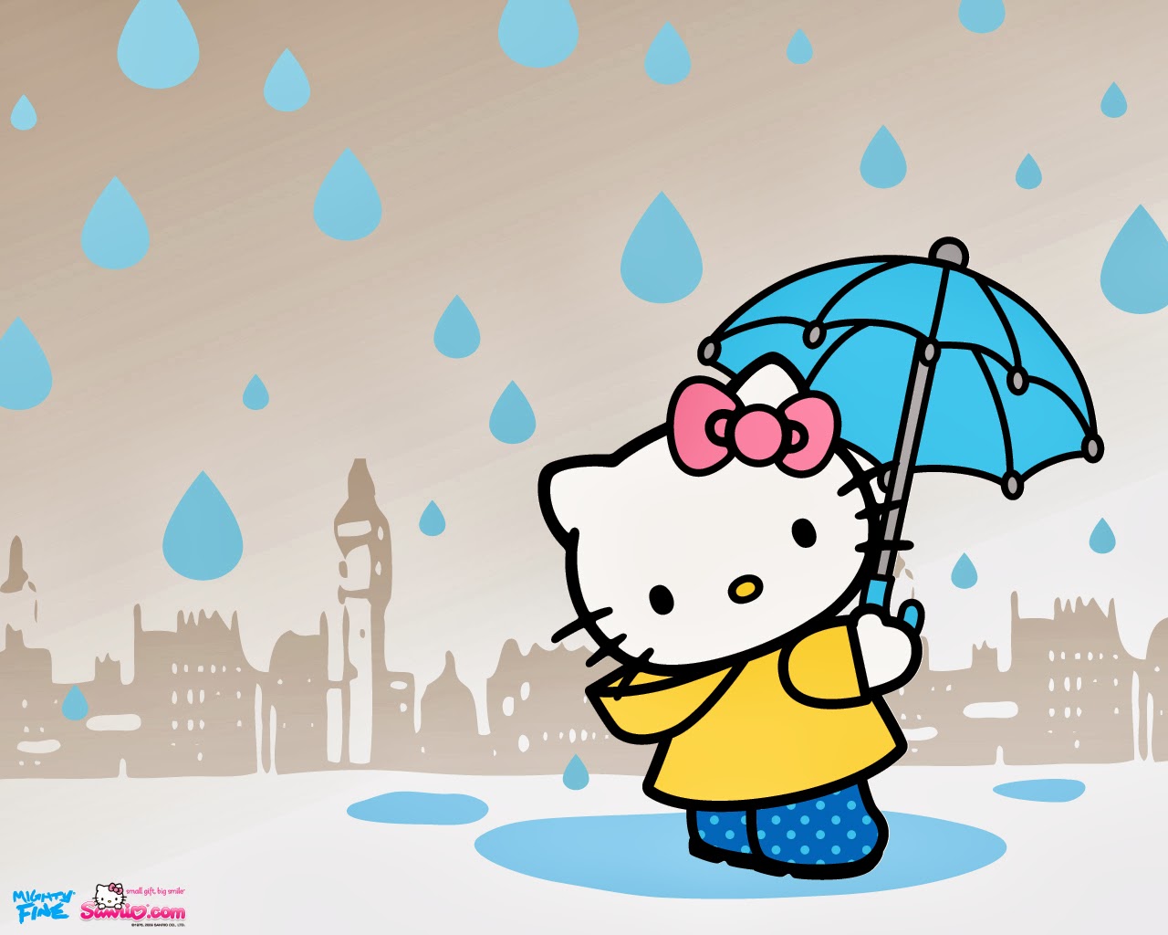 WALLPAPER HELLO KITTY DALAM HUJAN Gambar Kartun Lucu Dan Wallpaper