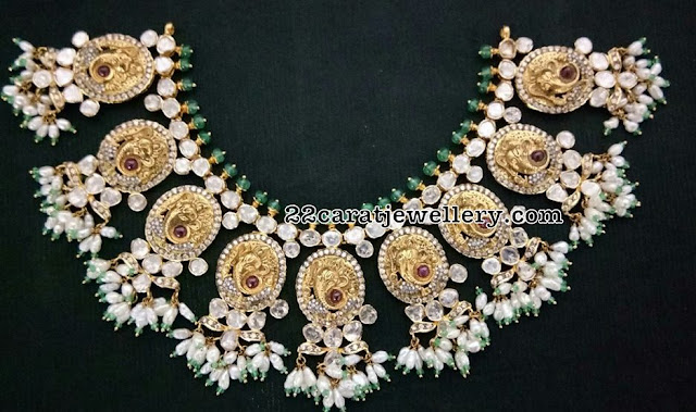 Flat Diamond Necklaces by Balaji Jewellers