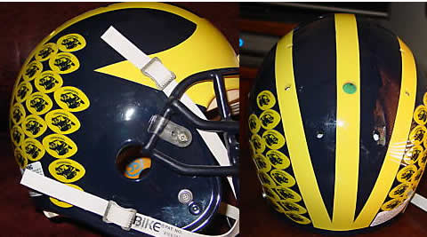 year's helmet stickers. 2011