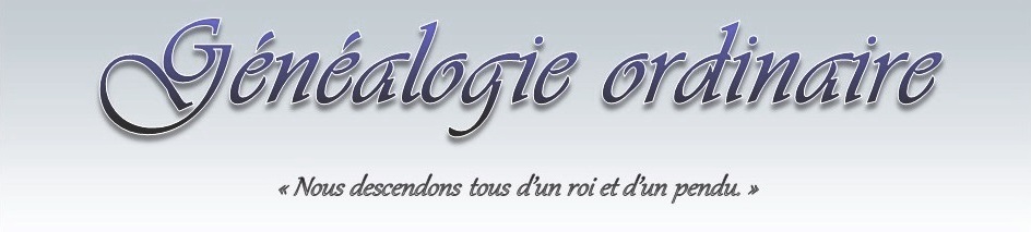 Généalogie ordinaire