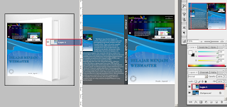Cara Membuat Mockup Cover Buku di Photoshop, cara mendrag gambar di photoshop, cara memindahkan gambar satu ke gambar lain di photoshop
