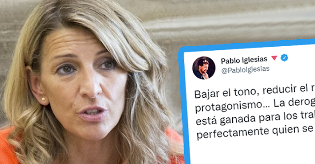 Yolanda Díaz y Pablo Iglesias