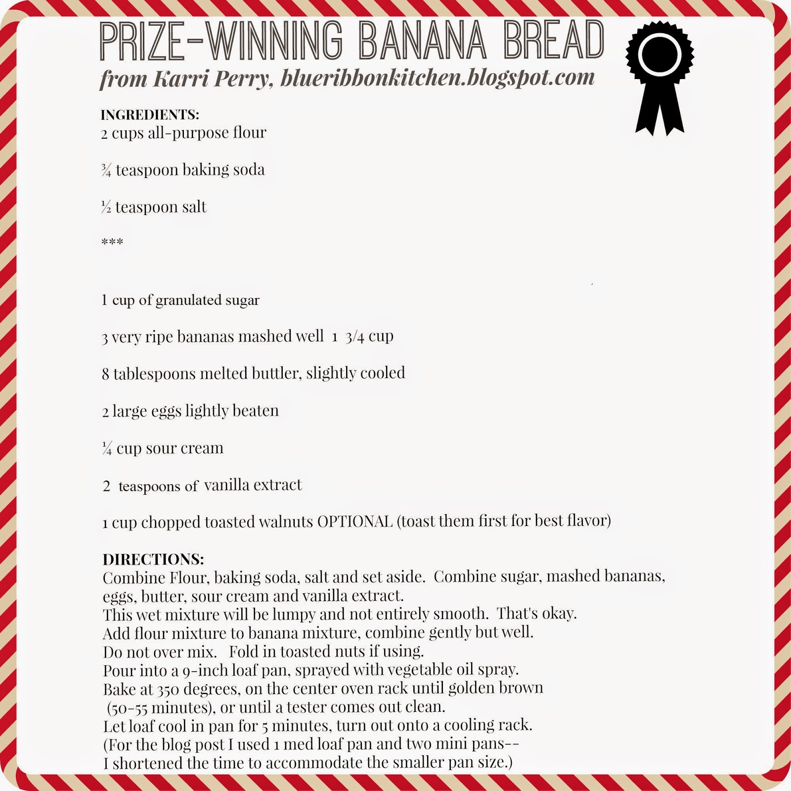 Blue Ribbon Kitchen: Prize-Winning Banana Bread