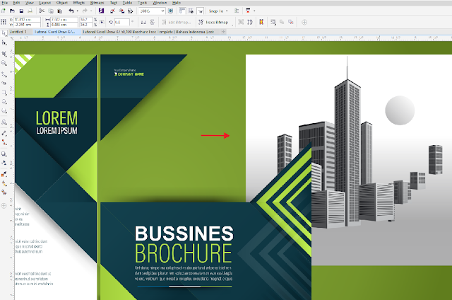 Free Brosur CDR Download Template Brosur Coreldraw Hijau 2 Lipat