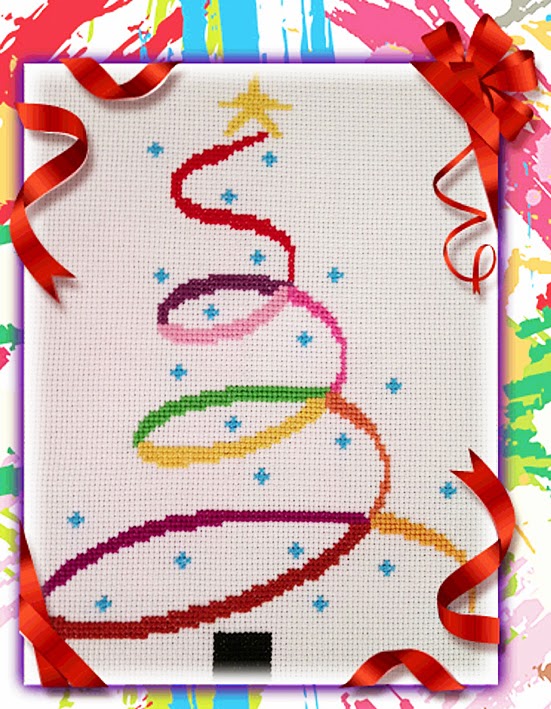 Yiota's Cross Stitch: Christmas tree modern cross stitch