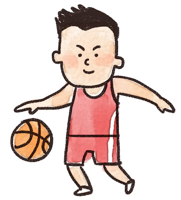 バスケットボール選手のイラスト（スポーツ）