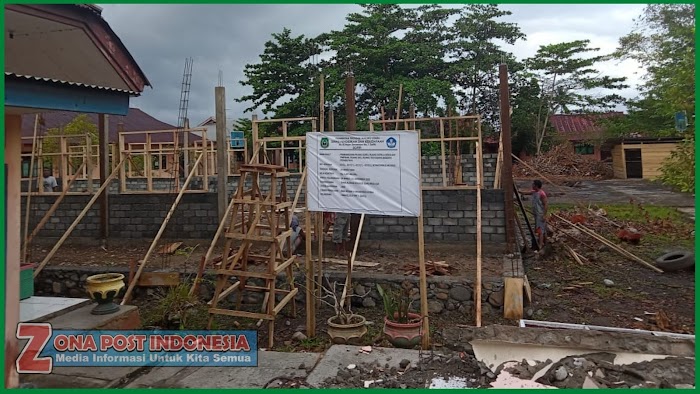 Proyek pembangunan Di SMA 4 Halut Amburadul, Warga Minta Kadikbud Provinsi Segera Hentikan