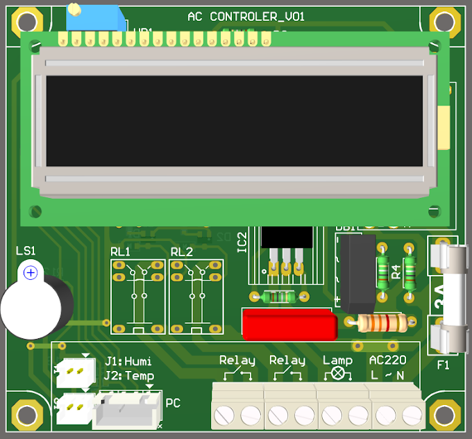 Mạch điều khiển nhiệt độ NTC hiển thị màn hình LCD