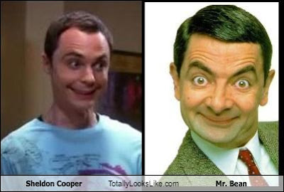 sheldon cooper,mister bean,sheldon and bean