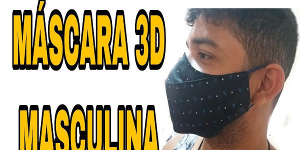 Máscara de Proteção Masculina 3D 