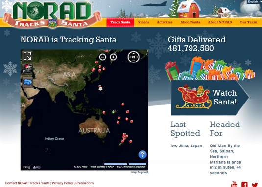 follow santa claus, norad santa