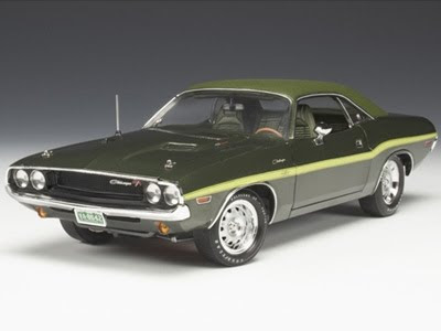 This replica of the venerable 1971 Dodge Challenger R T in Green is a