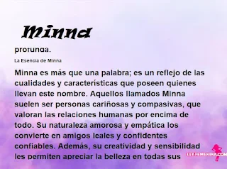 ▷ Significado del nombre Minna