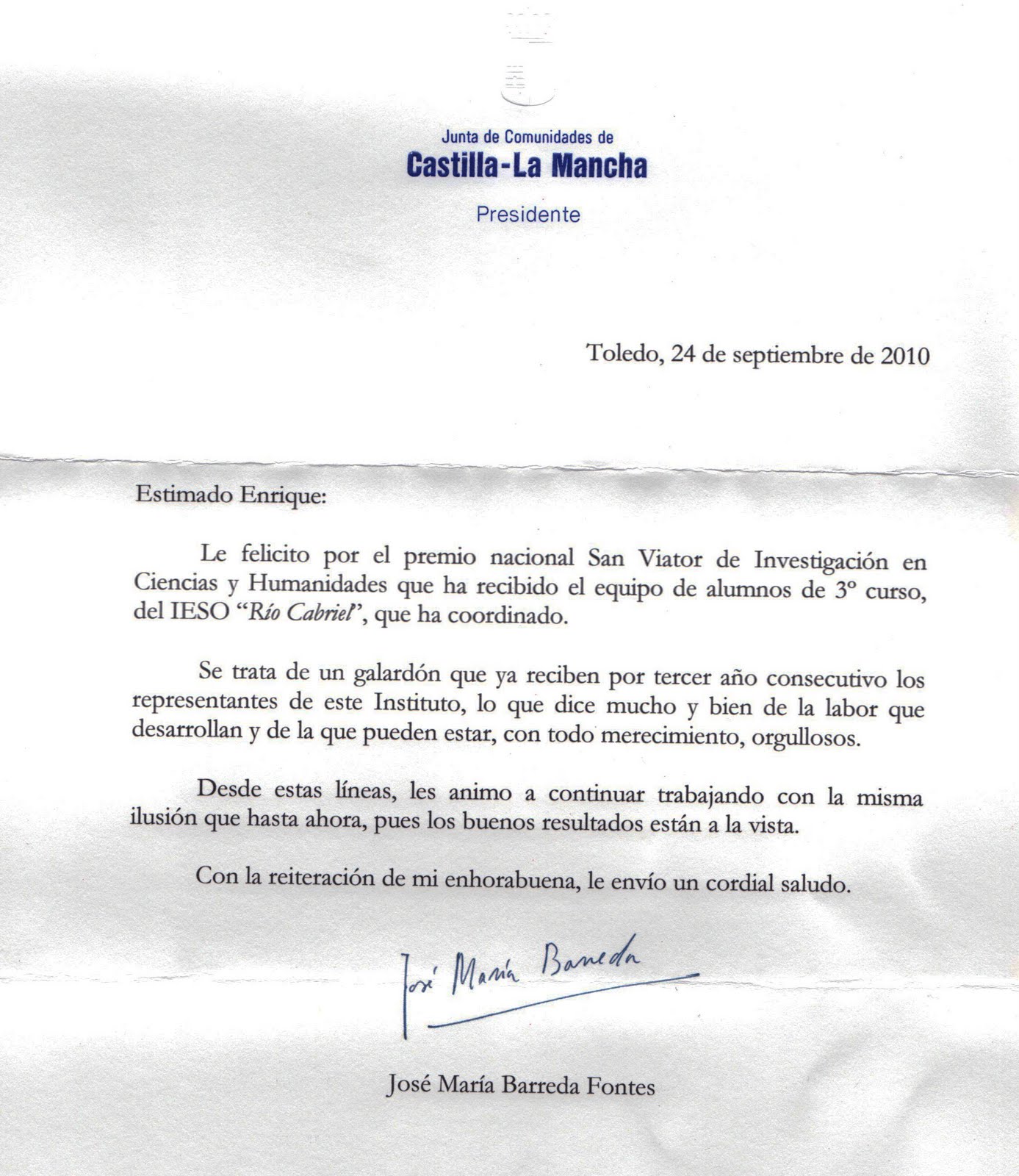 Ejemplo De Carta De Felicitación Laboral Modelo De Carta 