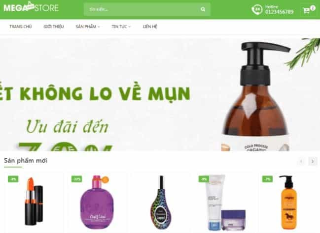 Template Blogspot bán hàng mỹ phẩm