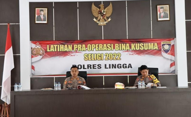 Polres Lingga Laksanakan LATPRA OPS Bina Kusuma Seligi 2022