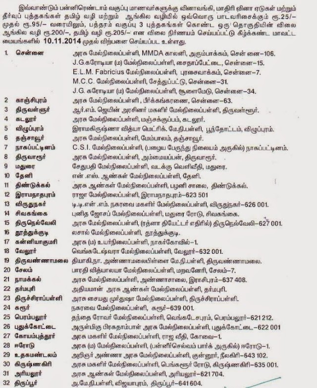 10 மற்றும் 12 ம் வகுப்பிற்கு PTA வினாவங்கி கிடைக்கும் இடங்கள்