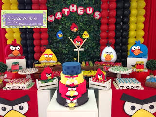 festa decoração Angry Birds