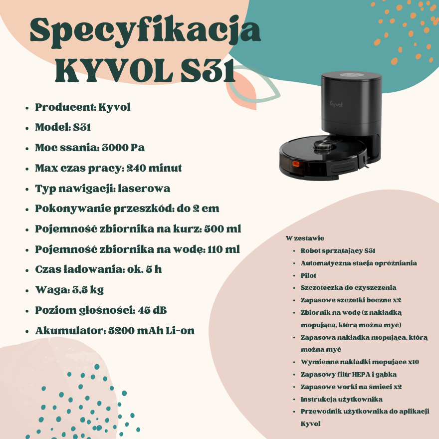 Specyfikacja Kyvol S31