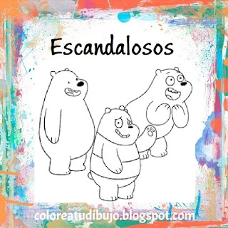 Escandalosos saludando para colorear