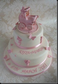 2-tier-pram-christening-cake
