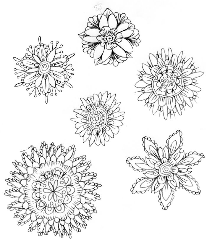 I started working on some new flower designs that I hoped I could later