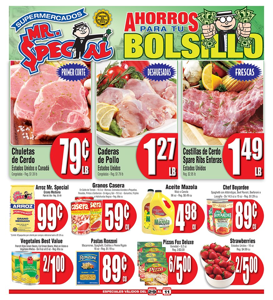 Ahorros Diarios Usando Cupones Especiales En Los Supermercados Mr Special Validos Del 29 De Agosto Al 11 De Septiembre De 2019